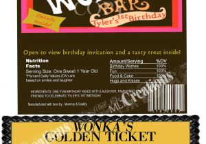 Willy Wonka Invitations Templates Willy Wonka Golden Ticket Invitation Candy Bar Wrapper Set