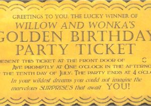 Willy Wonka Invitations Templates Willy Wonka Golden Ticket Invitation