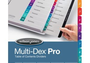Wilson Jones 8 Tab Template Wilson Jones Multidex Pro Dividers 10 Tab Set