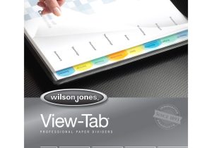 Wilson Jones 8 Tab Template Wilson Jones View Tab Paper Dividers Wlj55965