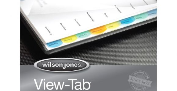 Wilson Jones 8 Tab Template Wilson Jones View Tab Paper Dividers Wlj55965