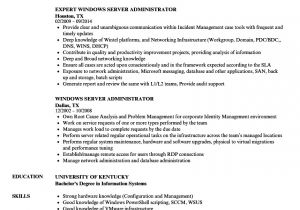 Windows Server Engineer Resume Windows Server Administrator Resume Samples Velvet Jobs