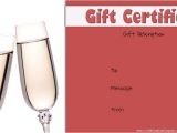 Wine Gift Certificate Template Free Printable Anniversary Gift Vouchers Customize Online