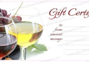 Wine Gift Certificate Template Gift Certificate Templates for Free at Giftcertificates4u