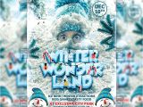 Winter Wonderland Flyer Template Winter Wonderland Seasonal A5 Flyer Poster Template