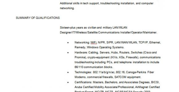 Wireless Network Engineer Resume Network Engineer Resume Template 9 Free Word Excel