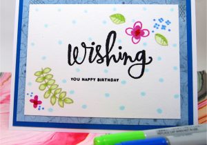 Wish You Happy Birthday Card Card Wishing You Happy Birthday Blue On White Wish