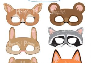 Woodland Animal Mask Templates Woodland forest Animals Printable Masks Woodland Animal