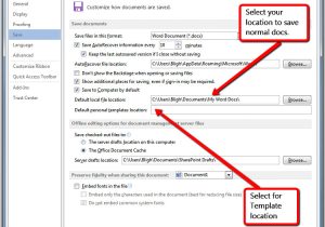 Word 2010 Template File Location Prevent Word From Saving Docs In Temp Folders Windows 7