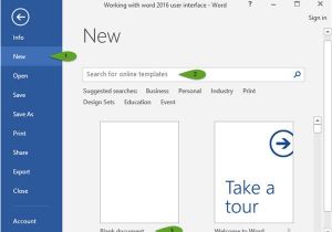 Word Cannot Open This Document Template Working with File Tab In Word 2016 Part 2 Wikigain