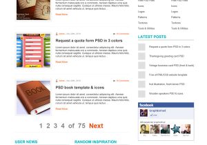 Word Press Blog Templates WordPress Blog theme Psd Template Graphicsfuel