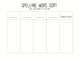 Word sort Templates Storyboard format Template Awesome Amazing Blank Word sort