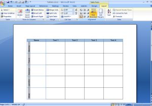 Word Tables Templates How Do I Create and format Tables In Word 2007
