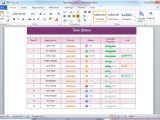 Word Tables Templates Status Table Templates for Word