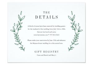 Wording for Details Card Wedding Pin On Wedding Details Card