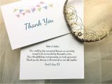 Wording for Thank You Card Wedding Summer Bunting Thank You Cards Wedding Stationery