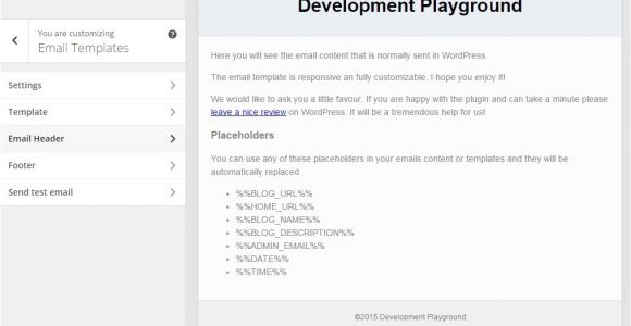 WordPress Email Template Editor Edit WordPress Email Templates In the Customizer