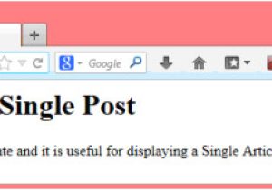 WordPress Single Post Page Template Single Post Template WordPress Itebooks In Hindi