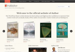 WordPress Templates for Authors 1 Publisher WordPress theme for Writers Authors