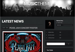 WordPress Templates for Musicians Music theme WordPress themes by organic themes WordPress