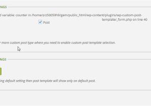 WordPress theme Post Template Wp Post Template Plugin Page Setting Documentation