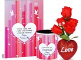 Words to Write In A Love Card Promise is A Big Word Happy Promise Day Valentines Day Greeting Card Mug Hamper with 5 Roses Heart