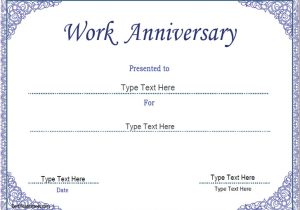 Work Anniversary Certificate Templates Business Certificates Work Anniversary Certificate