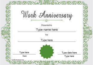 Work Anniversary Certificate Templates Special Certificates Happy Work Anniversary