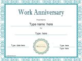 Work Anniversary Certificate Templates Special Certificates Work Anniversary