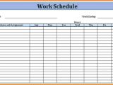Work Calendars Templates Work Schedule Template Weekly Schedule All form Templates