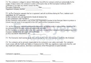 Work Contract Template Nz Independent Contractor Agreement Guide Employers