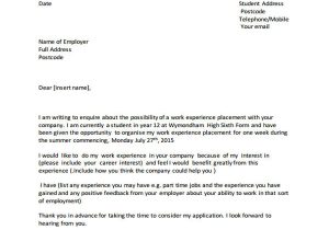 Work Experience Cover Letter Year 10 Student Cover Letter for Student 10 Free Word Pdf format