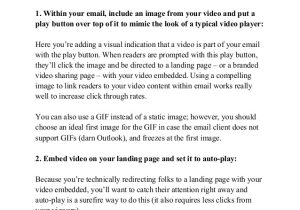 Work Experience Email Template Video Email Marketing Template