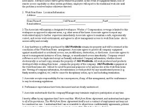 Work From Home Contract Template Work From Home Agreement Templates at