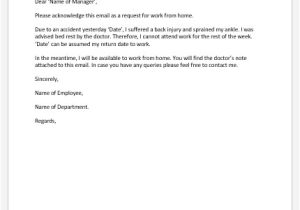 Work From Home Email Template Work From Home Request Email Samples Word Excel Templates