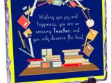 World Teachers Day Thank You Card Happy World S Teacher Day Rock Tile
