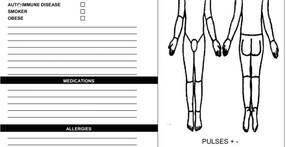 Wound Chart Template Wound assessment Past and Current Wound History