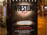 Wrestling Flyer Template Wrestling Night Premium Flyer Psd Template Psdmarket