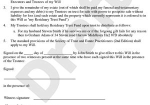 Write My Own Will Template Will Template Free Last Will Testament form Online