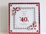 Write Name On Anniversary Card 40th Ruby Wedding Anniversary Card Wife Husband Mum Dad Nan