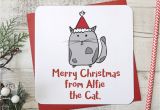 Write Name On Xmas Card Merry Christmas From the Cat Xmas Card
