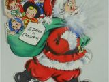 Write Name On Xmas Card Vintage Hallmark Hall Bros Christmas Card 1945 Santa Claus