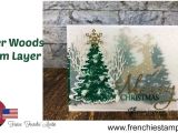 Write Name On Xmas Card Winter Woods Layer with Vellum All Product by Stampin Up