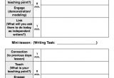 Writers Workshop Lesson Plan Template Writing Lesson Plan Template