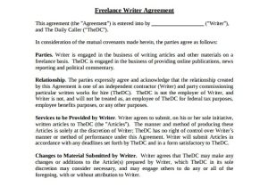 Writing A Contract Agreement Template 10 Freelance Contract Templates Samples Examples