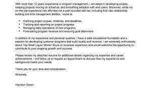 Writing A Cover Letter for A Management Position Best Management Cover Letter Examples Livecareer