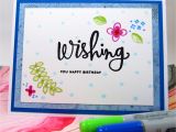 Writing On Many A Greeting Card Card Wishing You Happy Birthday Blue On White Wish
