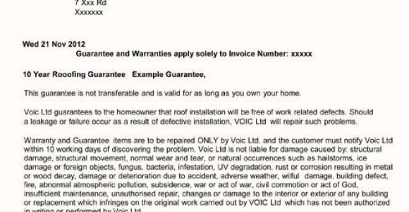 Written Guarantee Template Roofing Guarantee Image May Contain Text Quot Quot Sc Quot 1 Quot St