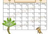 Www.uprint.com Templates Items Similar to Jungle Monkey Calendar Template Pdf