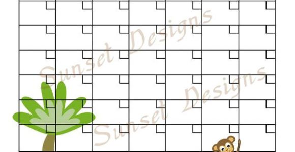 Www.uprint.com Templates Items Similar to Jungle Monkey Calendar Template Pdf